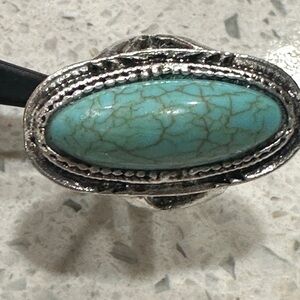 Turquoise Silver Color Ring